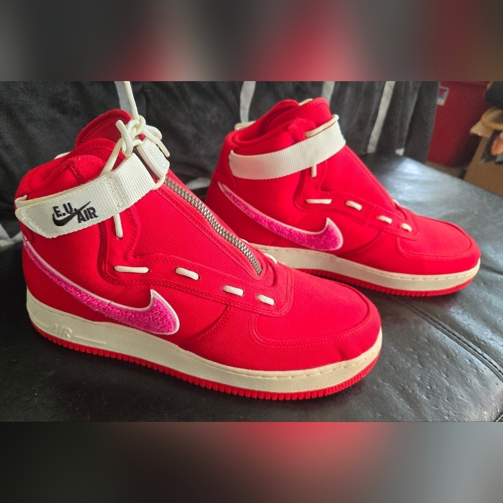 Nike Air Force 1 High Emotionally Unavailable Red Pink NWOT Mens 12